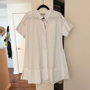 Banana Republic White Button Down Dress